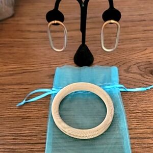 Sarah Cavender metal works bracelet & earrings